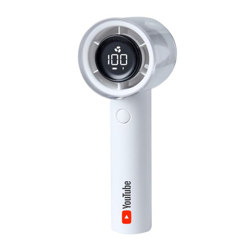 Portable Turbo Handheld Fan with Digital Display and 100 Speed Settings — View 1