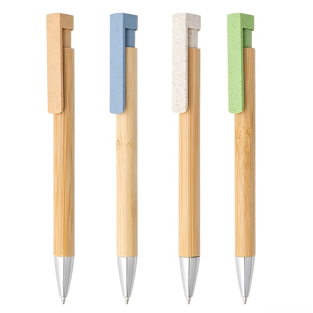 Eco-Friendly Bamboo and Wheat Straw Ballpoint Pen — View 1