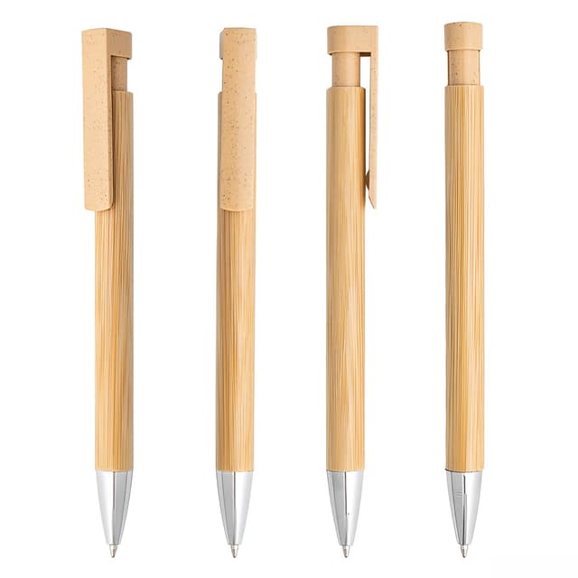 Eco-Friendly Bamboo and Wheat Straw Ballpoint Pen — View 4