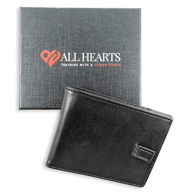RFID Blocking Slim Leather Bifold Wallet with Pull-Strap Access — View 5