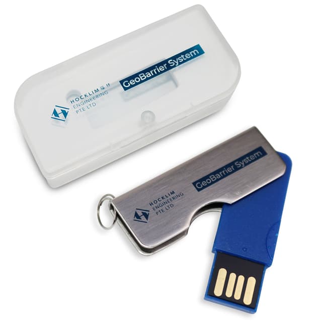 Compact Slider USB Thumb Drive with Metallic Finish — View 5
