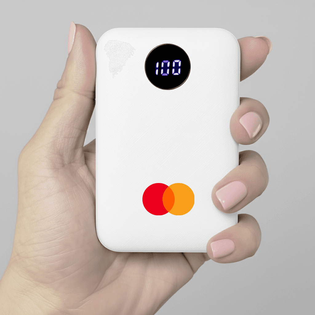 10000mAh Pocket-Size Power Bank with LED Display and Dual USB — View 1