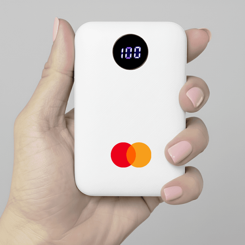 10000mAh Pocket-Size Power Bank with LED Display and Dual USB — View 1