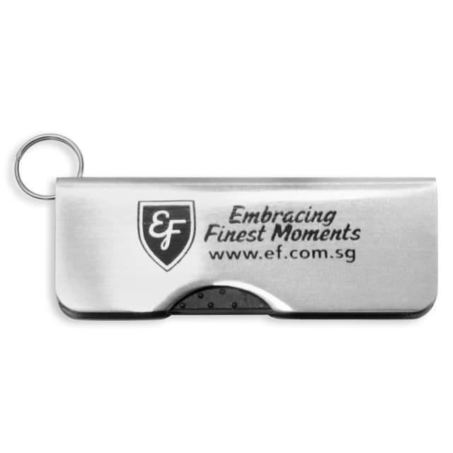 Compact Slider USB Thumb Drive with Metallic Finish — View 4